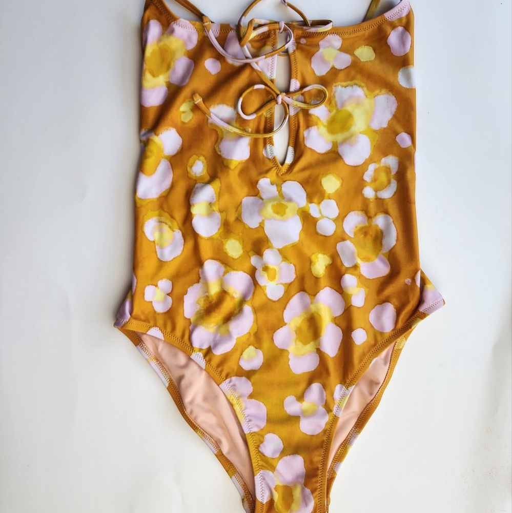 Madewell one piece, floral swimsuit